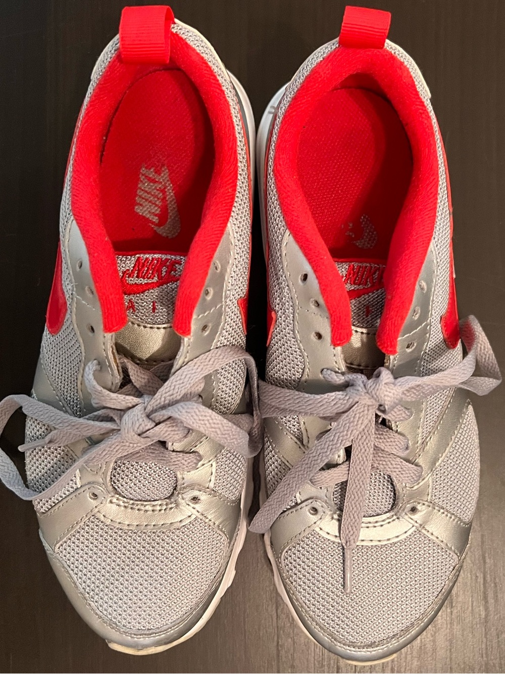 Women’s Nike Air Max Muse Sneakers (Silver/Red) - Size 8